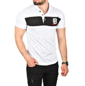 DeepSEA Çizgili Cep Detaylı Armalı Slim Fit Tişört 2403219