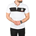 DeepSEA Çizgili Cep Detaylı Armalı Slim Fit Tişört 2403219