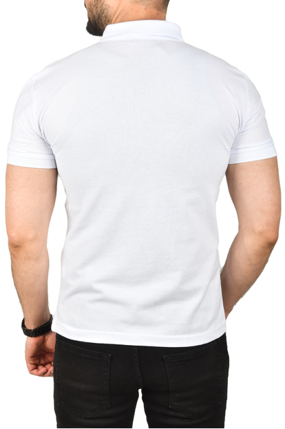 DeepSEA Çizgili Cep Detaylı Armalı Slim Fit Tişört 2403219
