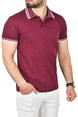 DeepSEA Erkek Slim Fit Nefes Alan Pamuklu Kumaş Dar Kesim Kıvrılmaz Polo Yaka Tişört 2503021