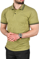 DeepSEA Erkek Slim Fit Nefes Alan Pamuklu Kumaş Dar Kesim Kıvrılmaz Polo Yaka Tişört 2503021