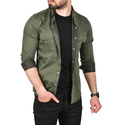 DeepSEA Likralı Kumaşı Fitilli Slim Fit Uzun Kollu Gömlek 2500805