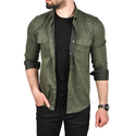 DeepSEA Likralı Kumaşı Fitilli Slim Fit Uzun Kollu Gömlek 2500805