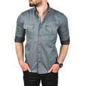DeepSEA Likralı Kumaşı Fitilli Slim Fit Uzun Kollu Gömlek 2500805