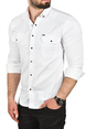 DeepSEA Likralı Kumaşı Fitilli Slim Fit Uzun Kollu Gömlek 2500805