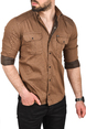 DeepSEA Likralı Kumaşı Fitilli Slim Fit Uzun Kollu Gömlek 2500805