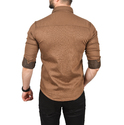 DeepSEA Likralı Kumaşı Fitilli Slim Fit Uzun Kollu Gömlek 2500805
