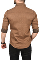 DeepSEA Likralı Kumaşı Fitilli Slim Fit Uzun Kollu Gömlek 2500805
