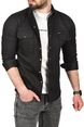 DeepSEA Likralı Kumaşı Fitilli Slim Fit Uzun Kollu Gömlek 2500805