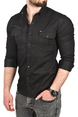 DeepSEA Likralı Kumaşı Fitilli Slim Fit Uzun Kollu Gömlek 2500805