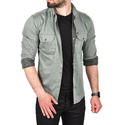DeepSEA Likralı Kumaşı Fitilli Slim Fit Uzun Kollu Gömlek 2500805
