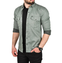 DeepSEA Likralı Kumaşı Fitilli Slim Fit Uzun Kollu Gömlek 2500805