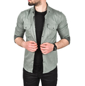 DeepSEA Likralı Kumaşı Fitilli Slim Fit Uzun Kollu Gömlek 2500805
