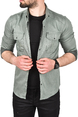 DeepSEA Likralı Kumaşı Fitilli Slim Fit Uzun Kollu Gömlek 2500805