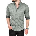 DeepSEA Likralı Kumaşı Fitilli Slim Fit Uzun Kollu Gömlek 2500805