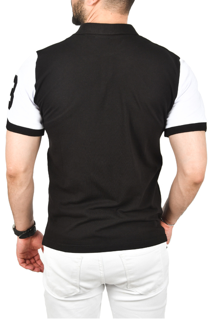 DeepSEA Slim Fit Dar Kesim Pamuklu Pike Kumaş Polo Yaka Tişört Nefes Alan Kıvrılmaz Polo Yaka Tişört 2503020