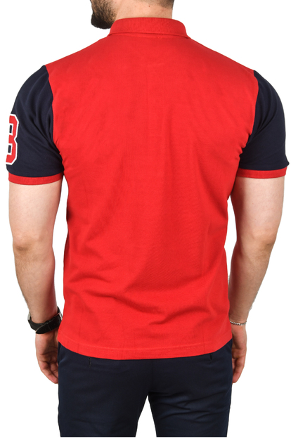 DeepSEA Slim Fit Dar Kesim Pamuklu Pike Kumaş Polo Yaka Tişört Nefes Alan Kıvrılmaz Polo Yaka Tişört 2503020