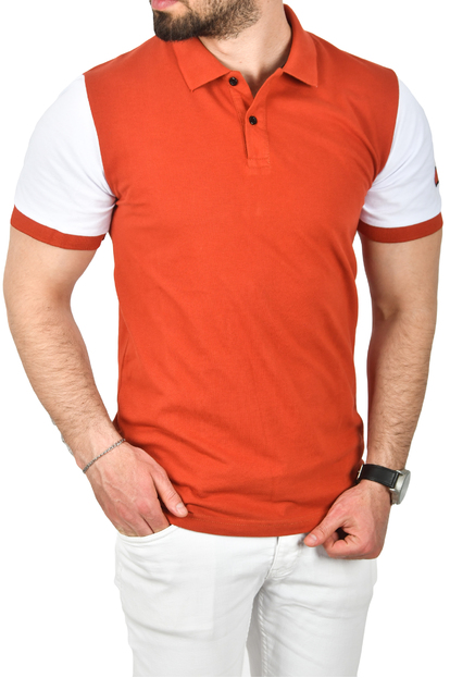 DeepSEA Slim Fit Dar Kesim Pamuklu Pike Kumaş Polo Yaka Tişört Nefes Alan Kıvrılmaz Polo Yaka Tişört 2503020