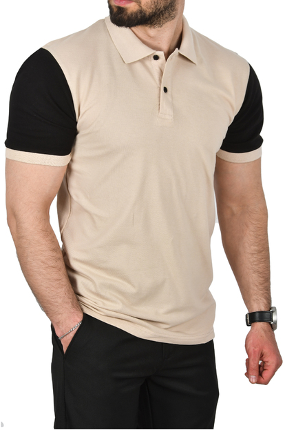 DeepSEA Slim Fit Dar Kesim Pamuklu Pike Kumaş Polo Yaka Tişört Nefes Alan Kıvrılmaz Polo Yaka Tişört 2503020
