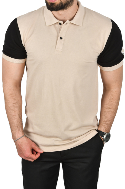 DeepSEA Slim Fit Dar Kesim Pamuklu Pike Kumaş Polo Yaka Tişört Nefes Alan Kıvrılmaz Polo Yaka Tişört 2503020