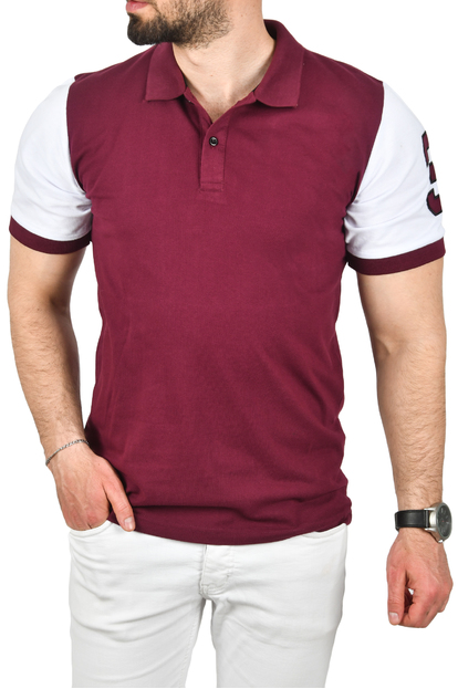 DeepSEA Slim Fit Dar Kesim Pamuklu Pike Kumaş Polo Yaka Tişört Nefes Alan Kıvrılmaz Polo Yaka Tişört 2503020