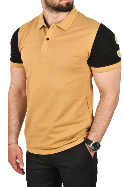 DeepSEA Slim Fit Dar Kesim Pamuklu Pike Kumaş Polo Yaka Tişört Nefes Alan Kıvrılmaz Polo Yaka Tişört 2503020