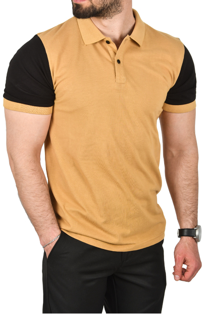 DeepSEA Slim Fit Dar Kesim Pamuklu Pike Kumaş Polo Yaka Tişört Nefes Alan Kıvrılmaz Polo Yaka Tişört 2503020