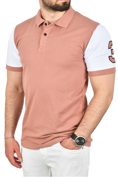 DeepSEA Slim Fit Dar Kesim Pamuklu Pike Kumaş Polo Yaka Tişört Nefes Alan Kıvrılmaz Polo Yaka Tişört 2503020