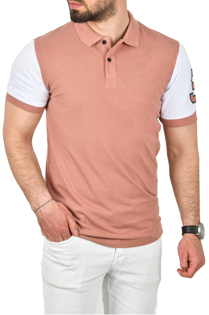 DeepSEA Slim Fit Dar Kesim Pamuklu Pike Kumaş Polo Yaka Tişört Nefes Alan Kıvrılmaz Polo Yaka Tişört 2503020