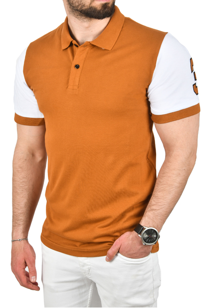 DeepSEA Slim Fit Dar Kesim Pamuklu Pike Kumaş Polo Yaka Tişört Nefes Alan Kıvrılmaz Polo Yaka Tişört 2503020