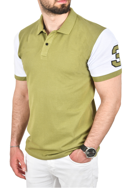 DeepSEA Slim Fit Dar Kesim Pamuklu Pike Kumaş Polo Yaka Tişört Nefes Alan Kıvrılmaz Polo Yaka Tişört 2503020