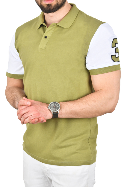 DeepSEA Slim Fit Dar Kesim Pamuklu Pike Kumaş Polo Yaka Tişört Nefes Alan Kıvrılmaz Polo Yaka Tişört 2503020
