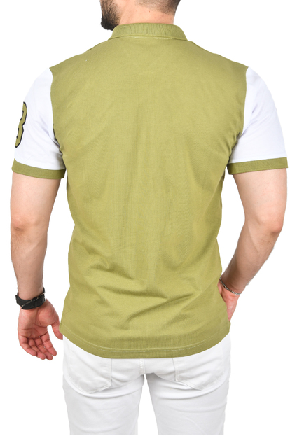 DeepSEA Slim Fit Dar Kesim Pamuklu Pike Kumaş Polo Yaka Tişört Nefes Alan Kıvrılmaz Polo Yaka Tişört 2503020