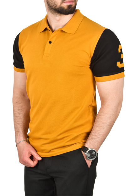 DeepSEA Slim Fit Dar Kesim Pamuklu Pike Kumaş Polo Yaka Tişört Nefes Alan Kıvrılmaz Polo Yaka Tişört 2503020