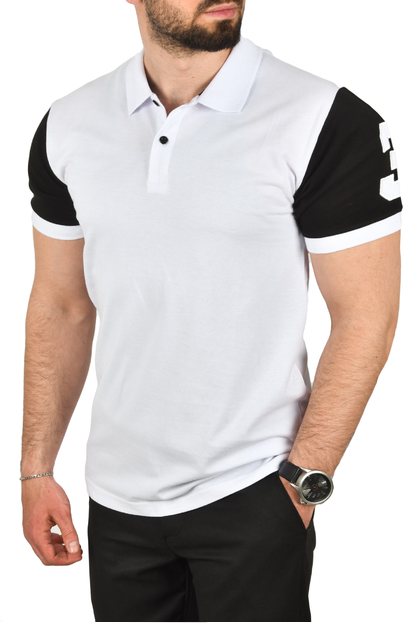 DeepSEA Slim Fit Dar Kesim Pamuklu Pike Kumaş Polo Yaka Tişört Nefes Alan Kıvrılmaz Polo Yaka Tişört 2503020