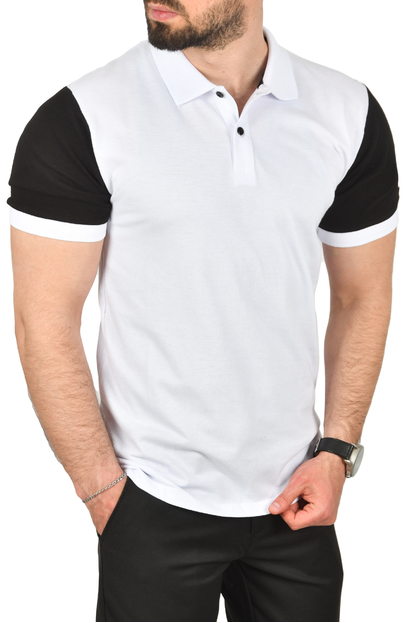 DeepSEA Slim Fit Dar Kesim Pamuklu Pike Kumaş Polo Yaka Tişört Nefes Alan Kıvrılmaz Polo Yaka Tişört 2503020