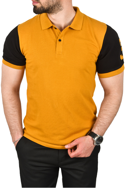 DeepSEA Slim Fit Dar Kesim Pamuklu Pike Kumaş Polo Yaka Tişört Nefes Alan Kıvrılmaz Polo Yaka Tişört 2503020