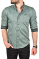 DeepSEA Slim Fit Kolay Ütülenebilir Pamuklu Spor Gömlek Likralı Kot Gömlek 2502505
