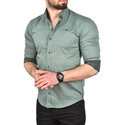 DeepSEA Slim Fit Kolay Ütülenebilir Pamuklu Spor Gömlek Likralı Kot Gömlek 2502505