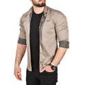 DeepSEA Slim Fit Kolay Ütülenebilir Pamuklu Spor Gömlek Likralı Kot Gömlek 2502505