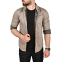 DeepSEA Slim Fit Kolay Ütülenebilir Pamuklu Spor Gömlek Likralı Kot Gömlek 2502505