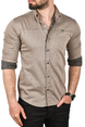 DeepSEA Slim Fit Kolay Ütülenebilir Pamuklu Spor Gömlek Likralı Kot Gömlek 2502505