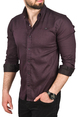 DeepSEA Slim Fit Kolay Ütülenebilir Pamuklu Spor Gömlek Likralı Kot Gömlek 2502505