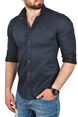 DeepSEA Slim Fit Kolay Ütülenebilir Pamuklu Spor Gömlek Likralı Kot Gömlek 2502505