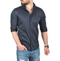 DeepSEA Slim Fit Kolay Ütülenebilir Pamuklu Spor Gömlek Likralı Kot Gömlek 2502505