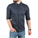 DeepSEA Slim Fit Kolay Ütülenebilir Pamuklu Spor Gömlek Likralı Kot Gömlek 2502505