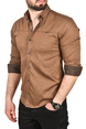 DeepSEA Slim Fit Kolay Ütülenebilir Pamuklu Spor Gömlek Likralı Kot Gömlek 2502505