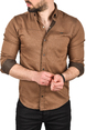 DeepSEA Slim Fit Kolay Ütülenebilir Pamuklu Spor Gömlek Likralı Kot Gömlek 2502505