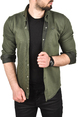 DeepSEA Slim Fit Kolay Ütülenebilir Pamuklu Spor Gömlek Likralı Kot Gömlek 2502505