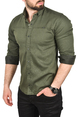 DeepSEA Slim Fit Kolay Ütülenebilir Pamuklu Spor Gömlek Likralı Kot Gömlek 2502505